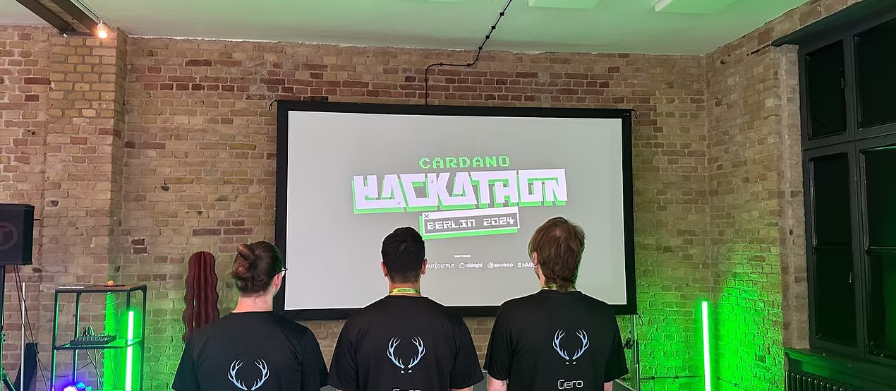 Gero team winning first place at Cardano Hackathon Berlin 2024